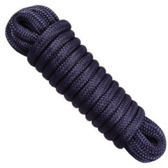 Polyester Braided Mooring Rope With Spliced Eye 16 Plaited 12mm x 6 Metre - Navy - 01.920.701