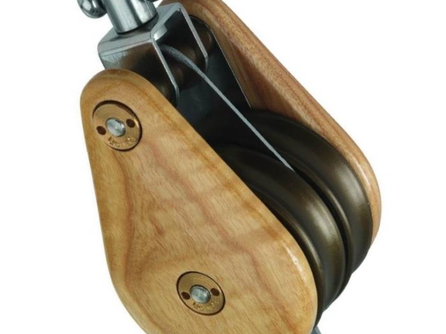 Barton Double Swivel Becket Classic Wooden Block S