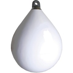 Spherical buoy fender - 55cm - White with Black Top - 79.118.050