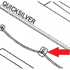 Mercury - RETAINER Oar And Rope Holder - PVC Light Gray - Quicksilver - 62-859006006