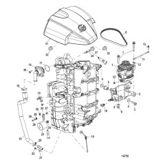 Alternator/Starboard Cylinder Block Components