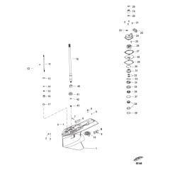 Gear Housing, Driveshaft 2.07-1 Standard Rotation