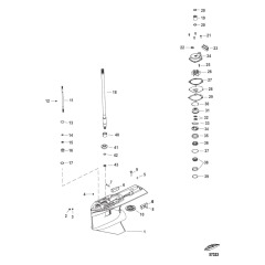 Gear Housing, Driveshaft 2.38-1 Standard-Counter Rotation