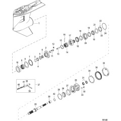 Gear Housing, Propeller Shaft 2.38-1 Counter Rotation