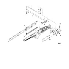 Tiller Handle Kit Components (Mid Mount SeaPro)