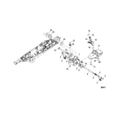 Tiller Handle Rear Bracket Assembly (Mid Mount SeaPro)