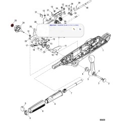 Tiller Handle Shift and Throttle Components (Mid Mount SeaPro)