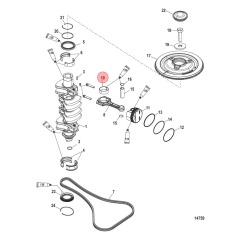 Mercury - BEARING Connecting Rod - Blue - Quicksilver - 23-892005A01