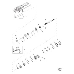 Mercury - GEARCASE Complete CT Long - Quicksilver - 1600-8M0088073