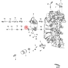 Mercury - SCREW (M8 x 20) - Quicksilver - 10-40011148