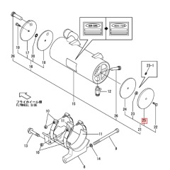 Yanmar - Oil Cooler End Cap - 6LP - 119775-33060