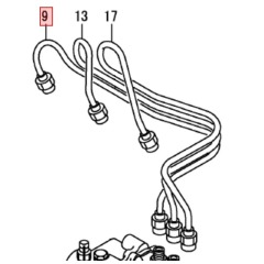 YANMAR Fuel Injection Pipe No.1 - 3YM30 3TN - 119717-59810