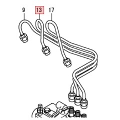 YANMAR Fuel Injection Pipe No.2 - 3YM30 3TN - 119717-59820