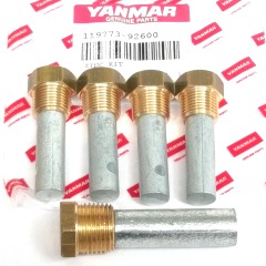 Genuine Yanmar Pencil Anode Kit - fits 4LHA - 6LP - 119773-92600