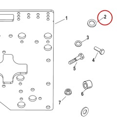 Mercury - WASHER (.281 x .625 x .065) Stainless Steel - Quicksilver - 12-35044