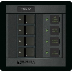 Blue Sea - 230 Volt AC 4 Position Panel - PN. 1211