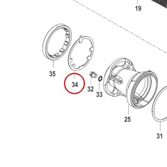 Mercury - KEYED WASHER - Quicksilver - 14-880697
