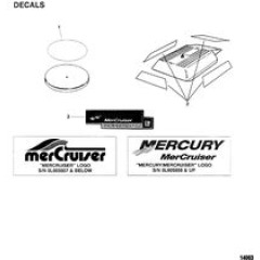 Mercury - DECAL SET Drain/Color Code - Quicksilver - 37-889335A1