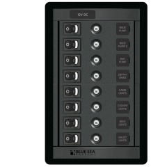 Blue Sea 360 - 8 Position Circuit breaker switch panel - 12V - MPN 1457