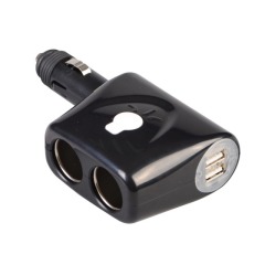 Talamex - 12V TWIN SOCKET ADAPTER + 2 USB - 14.504.046