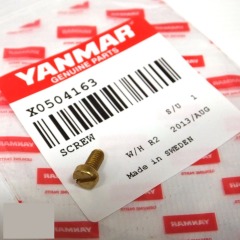 Genuine YANMAR Sea water pump cover plate screw - YM series - X0504163