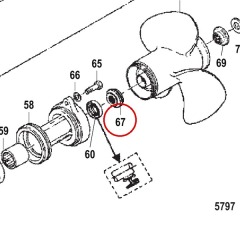 Mercury - THRUST HUB - Quicksilver - 161453