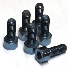 M6 x 16mm BLUE Titanium socket cap head allen screws - bolts  (6)
