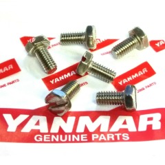 GENUINE YANMAR (6) 3YM30 3GM30-YEU Water Pump Cover Plate Screws - 128990-42520