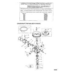 CRANKSHAFT, PISTONS AND FLYWHEEL (6/8/9.9)