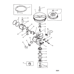 CRANKSHAFT, PISTONS AND FLYWHEEL (15)
