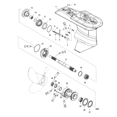 Gear Housing Propeller Shaft - 2.33:1 Gear Ratio