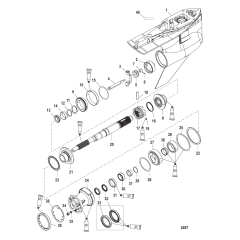 Gear Housing Propeller Shaft - Counter Rotation