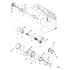 Gear Housing Prop Shaft-Standard Rotation, 4.80 Torpedo 2B026816 and Below