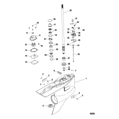 Gear Housing, Driveshaft, 5.44 Torpedo, SN 1B980360 and Up