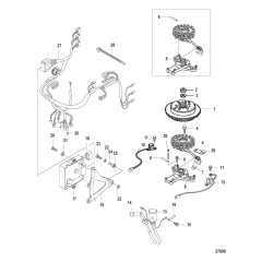 Flywheel, ECU and Wiring Harness