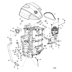 Alternator/Starboard Cylinder Block Components