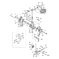 Transom and Swivel Brackets (Power Trim)