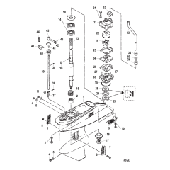 Gear Housing Driveshaft, Serial 0N116270 and Below