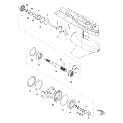 Gear Housing Prop Shaft - Std Rot, 4.80 Torpedo