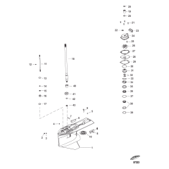 Gear Housing, Driveshaft 2.38:1 Standard/Counter Rotation