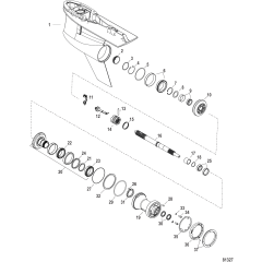 Gear Housing, Prop Shaft-Counter Rotation, 5.44 Torpedo (1.75 Gear Ratio)