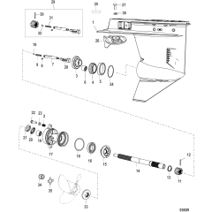 Gear Housing Propeller Shaft - 1.83:1 Gear Ratio