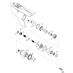 Gear Housing, Prop Shaft - Standard Rotation, 6.44 Torpedo (2.08 Gear Ratio)