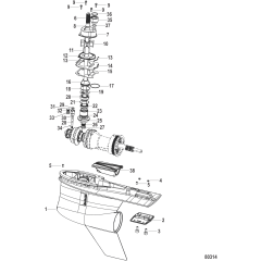Gear Housing Driveshaft, 5.44 Torpedo (1.75 Gear Ratio)