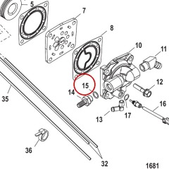 Mercury - O-ring (.468 x .078) - Quicksilver - 25-831985