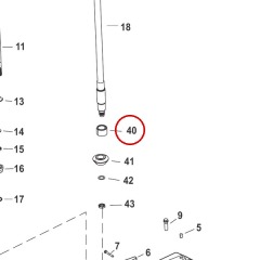 Mercury - Needle Bearing, Standard Rotation Gear Housing Driveshaft - Quicksilver - 31-8M0090828