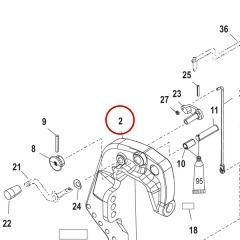 Mercury - CLAMP BRACKET - Quicksilver - 3412-821774T8