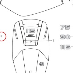 Mercury - Top Cowl Decal - Quicksilver - 37-8M0088310