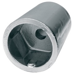 Conical propeller shaft nut anodes