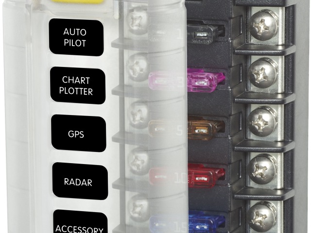 Blue Sea St Blade Fuse Block 6 Independent Circuits With Cover Pn 5035 Fuse Blocks